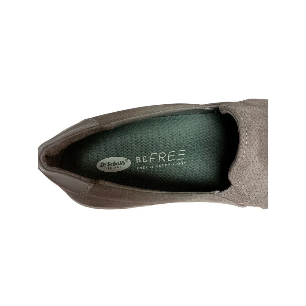 Dr. Scholls Nova Sneakers Womens Size 9 Wide Faux Suede Perfed Soft Gray Odorban - Picture 4 of 8